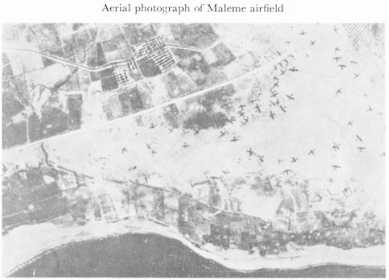 Black and white photograph of an aerial view